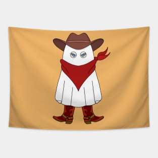 Halloween Ghost Cowboy Tapestry