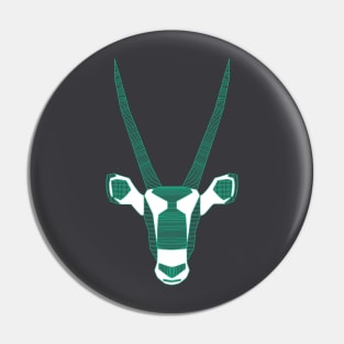 Geometric Gemsbok Pin