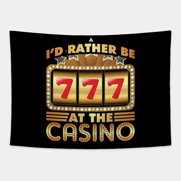 One Arm Bandit Slot Machine Casino Roulette Tapestry by OfCA Design