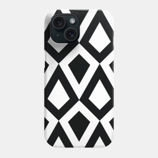 Black and White Diamond Seamless Pattern 008#001 Phone Case