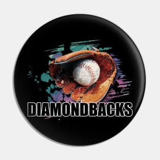 Retro Proud Team Name Diamondbacks Classic Style Baseball Pin