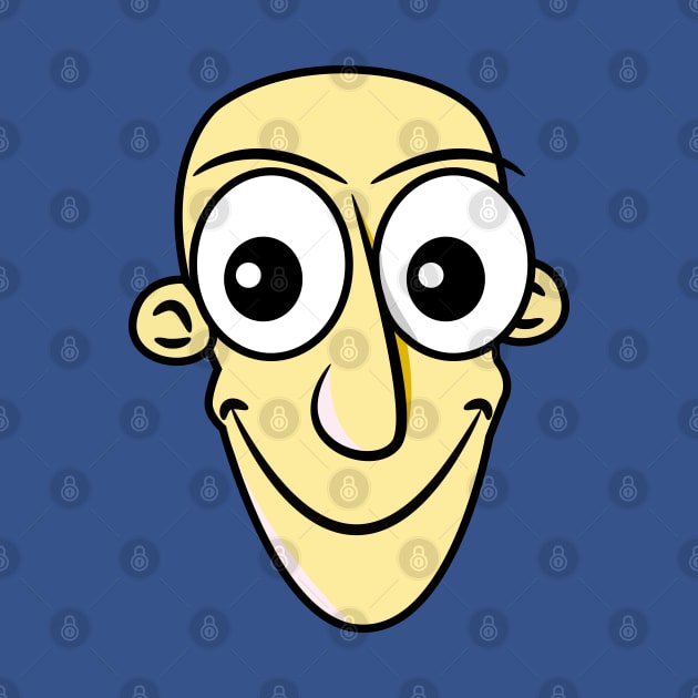 Grinning Funny Face Cartoon Emoji by AllFunnyFaces