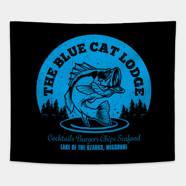 The Blue Cat Lodge Logo From Ozark Ozark Tapestry Teepublic
