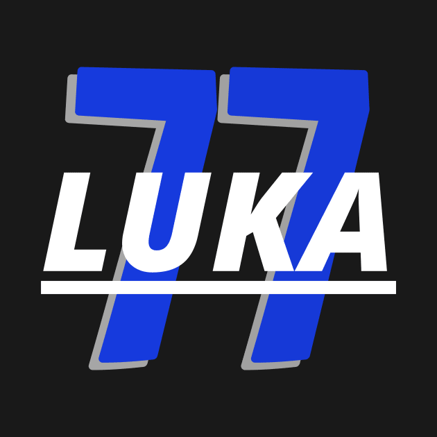 LUKA 77- Dallas Mavs Black t-shirt by Just4U