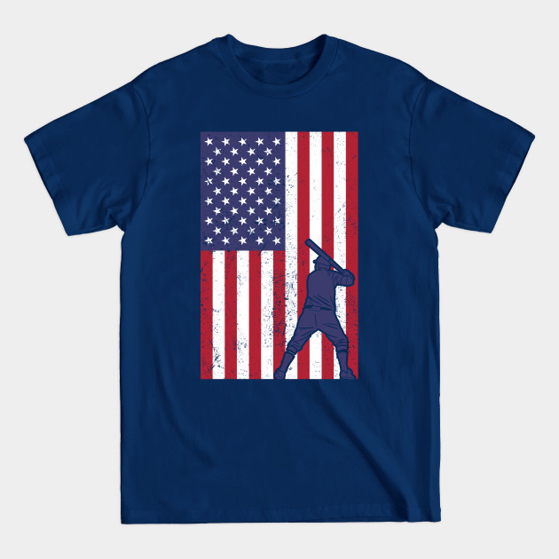 Discover Baseball American Flag USA - Baseball Gift - T-Shirt