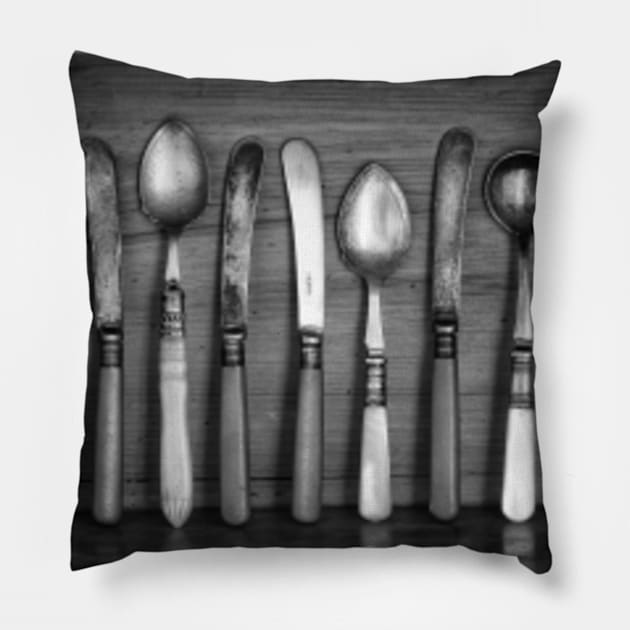 Old Cutlery Pillow by Femaleform