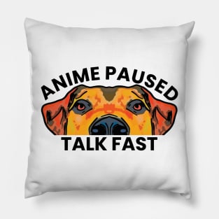 Beagle Anime Paused Talk Fast Pillow