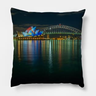 Beautiful Sydney Harbour at Night, Sydney, NSW, Australia Pillow