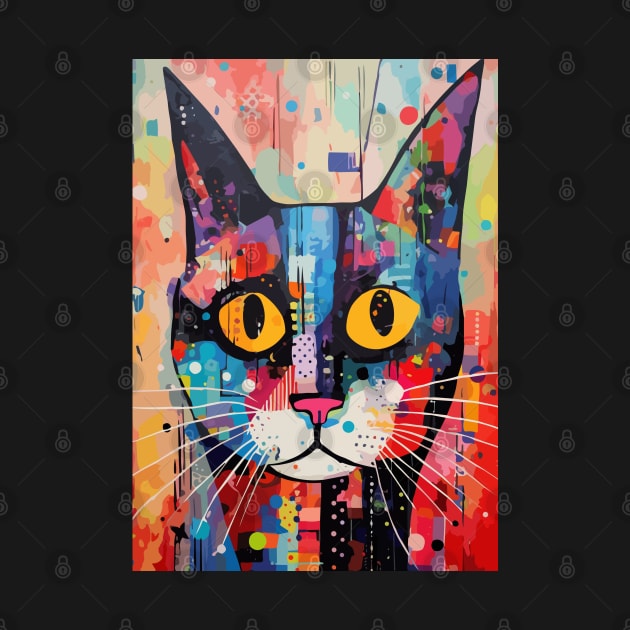 Cute Abstract Cat Face by Art-Jiyuu