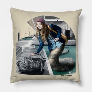 Mythological Creature World Vacation Realistic Artwork Pillow