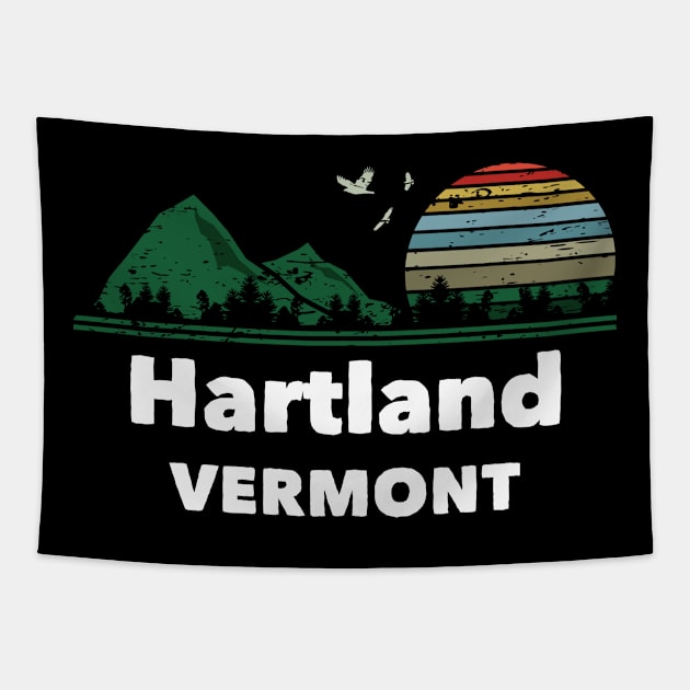 Mountain Sunset Flying Birds Outdoor Hartland Vermont Tapestry by greenrepublicmerch