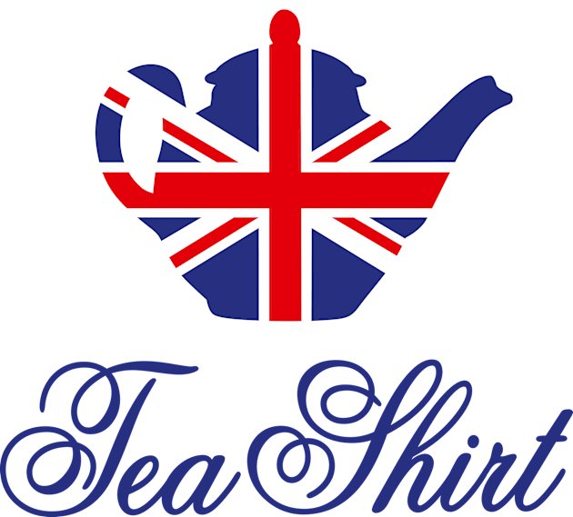 Tea Shirt British teapot Union Jack UK tea pun Kids T-Shirt by LaundryFactory