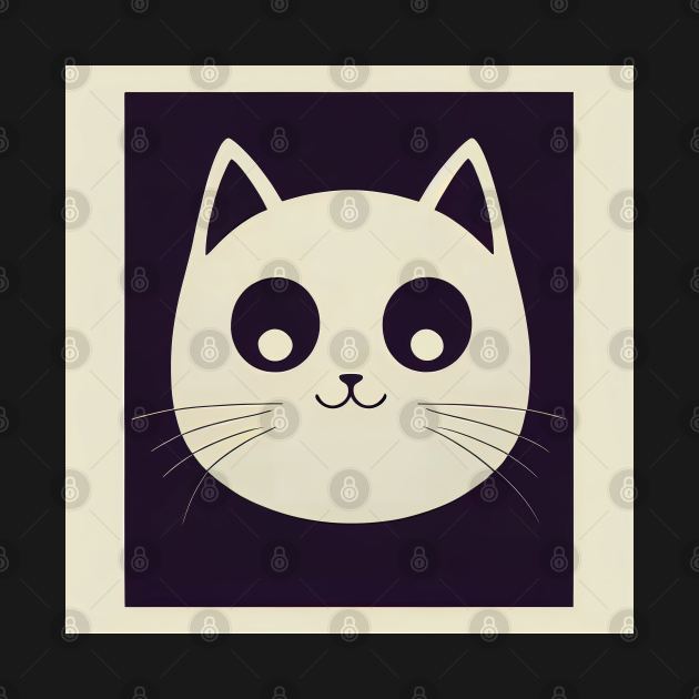 Cartoon cat character icon logo by DyeruArt