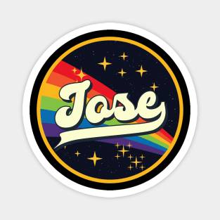 Jose // Rainbow In Space Vintage Style Magnet