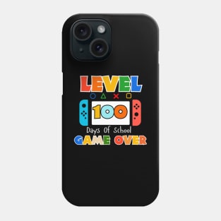 100 Days of school Game Over Boys Unlocked Gamer Video Games Phone Case