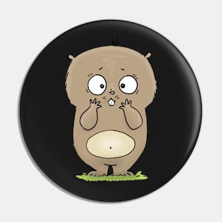 Cute funny hamster cartoon Pin