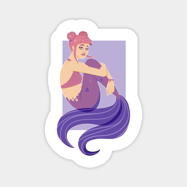 Asian Mermaid Magnet by Twkirky