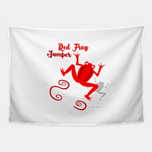 Red Frog Jumper Tapestry