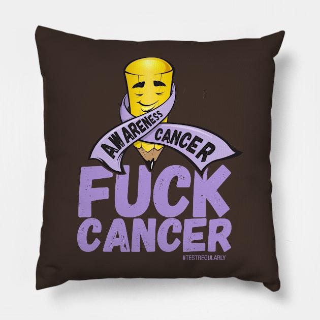 Fuck Cancer, Cancer Awareness Pillow by TheophilusMarks