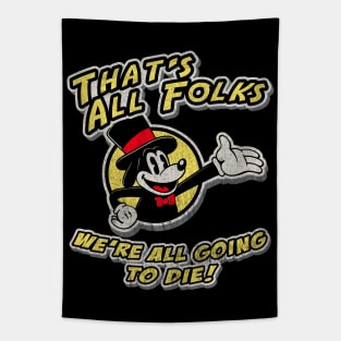 That's All Folks Vintage Cartoon Tapestry