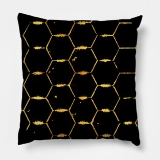 Golden Beehive Pillow
