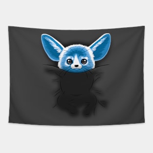 Blue Rodent sleeping in bed Tapestry