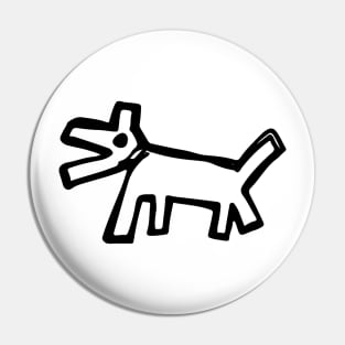 Dog Doodle Black Pin