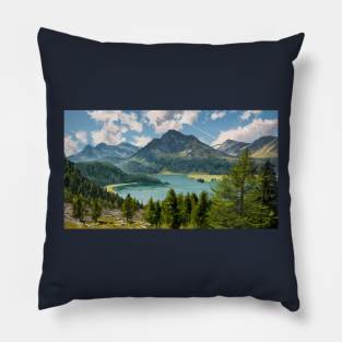 Mountain and forest Pillow