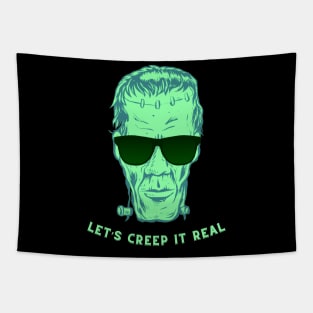 Let’s Creep it Real Funny Frankenstein Design Tapestry