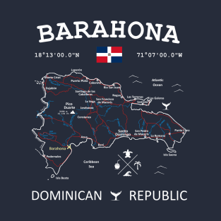 Barahona Dominican Republic Map T-Shirt