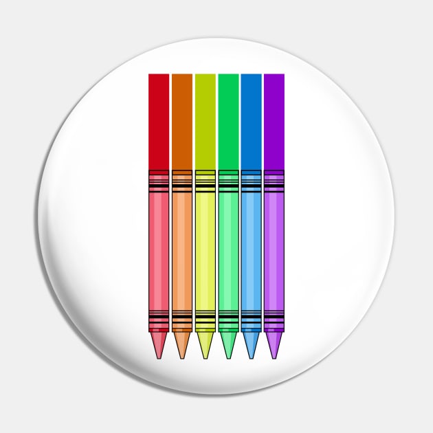 Rainbow Crayon Pin by adamzworld