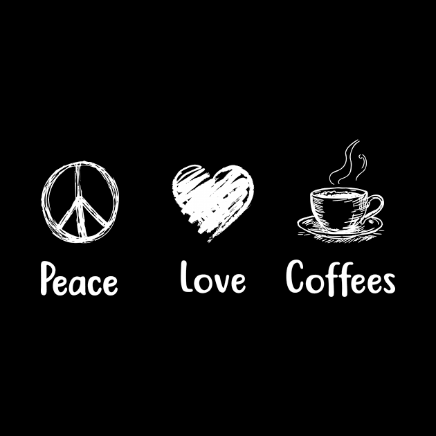 Peace Love Coffees Peace Sign by Terryeare