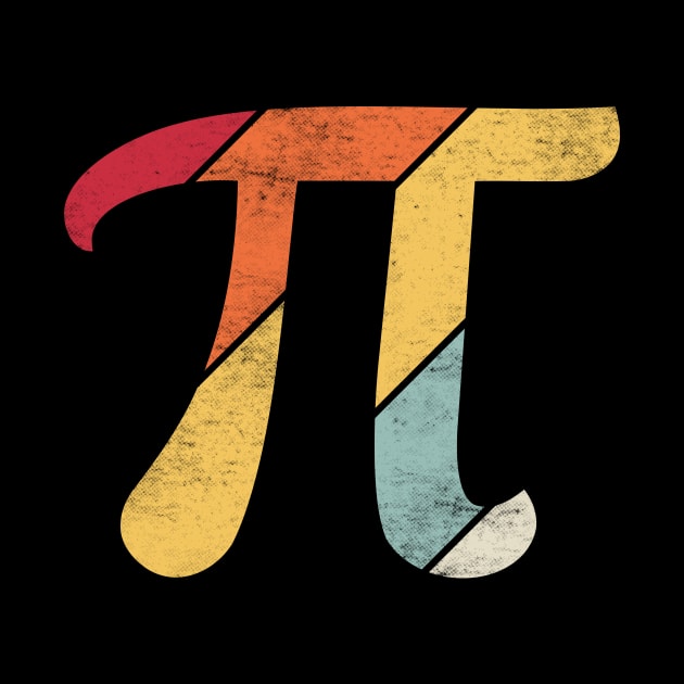 Pi Day Retro Symbol (Sunset) by Luluca Shirts