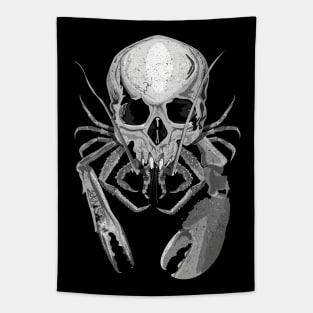 Skull and crustacean claws Tapestry