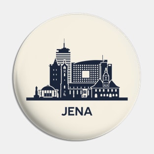 Skyline emblem of Jena, city in Thuringia, Germany Pin