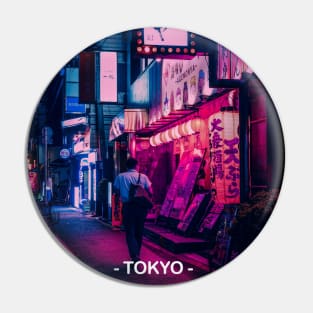 Tokyo Street Neon Synthwave Pin