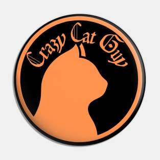 Crazy Cat Guy Pin