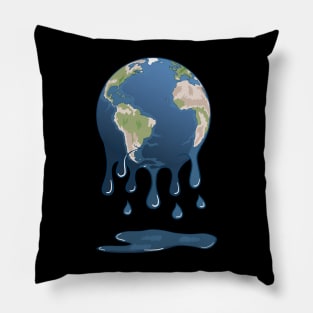 melting earth graphic sublimation Pillow