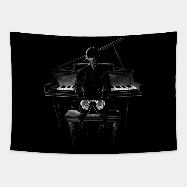 Locked Piano Key Tapestry by Tobe_Fonseca