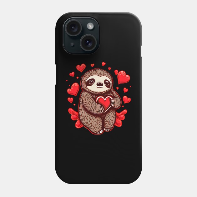 Sloth Valentines Phone Case by pako-valor