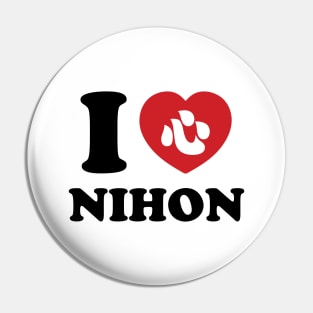 I HEART [LOVE] NIHON Pin