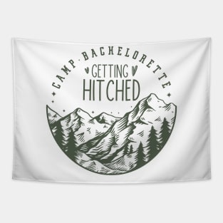 Camp bachelorette - camping bride Tapestry