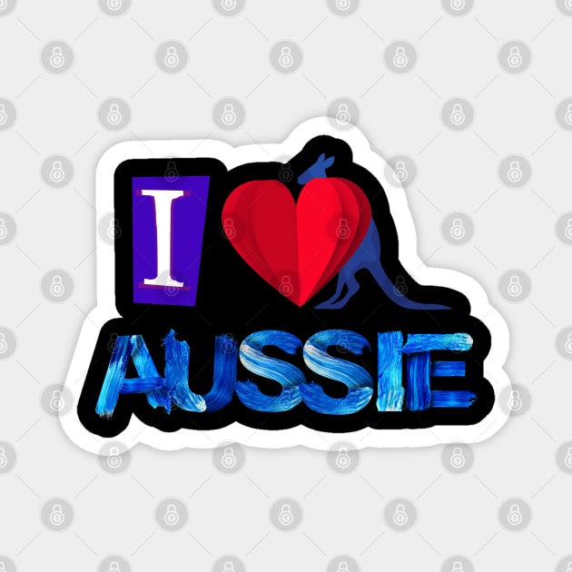 I love Aussie Magnet by Studio468