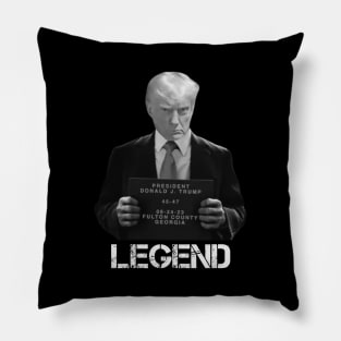 Trump Mugshot Legend Pillow