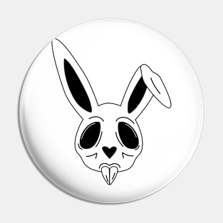 Easter Bunny Skull Pin