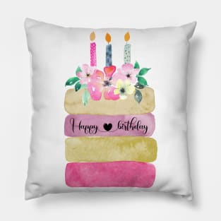 Happy birthday cake Pillow