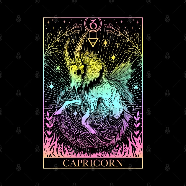 Zodiac sign tarot card Capricorn by OccultOmaStore