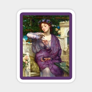 Lesbia and Her Sparrow - Sir John Edward Poynter Magnet