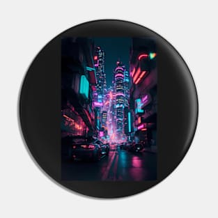 Futuristic Cyberpunk Neon City - Sydney Pin