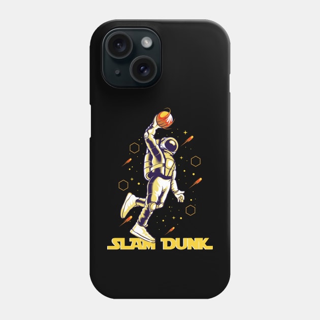 Slam Dunk Astronaut Basketball Player Phone Case by Teewyld